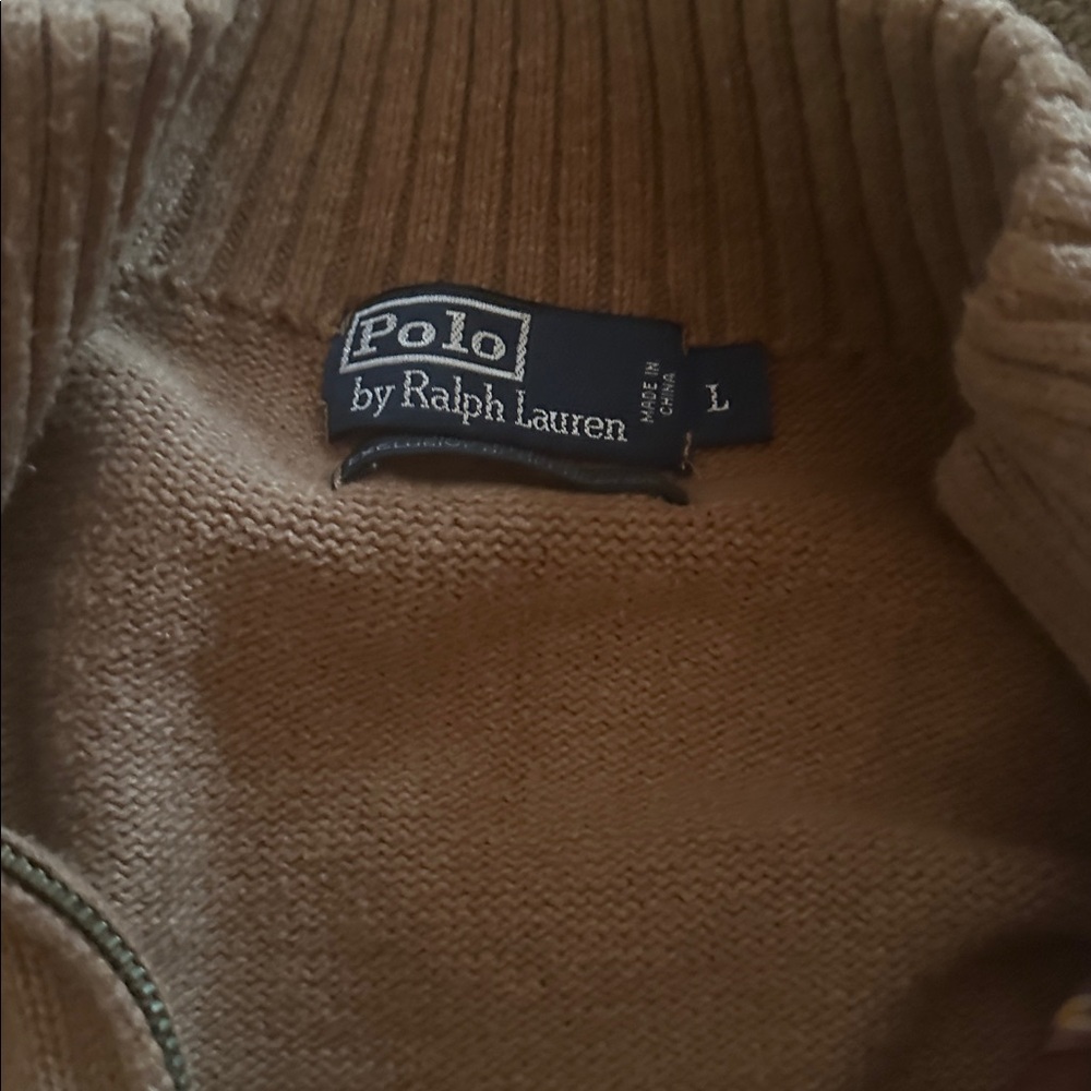 Polo Ralph Lauren Brown Zip-Up Sweater - Picture 2 of 5